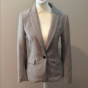 H&M Black and White Checkered Blazer